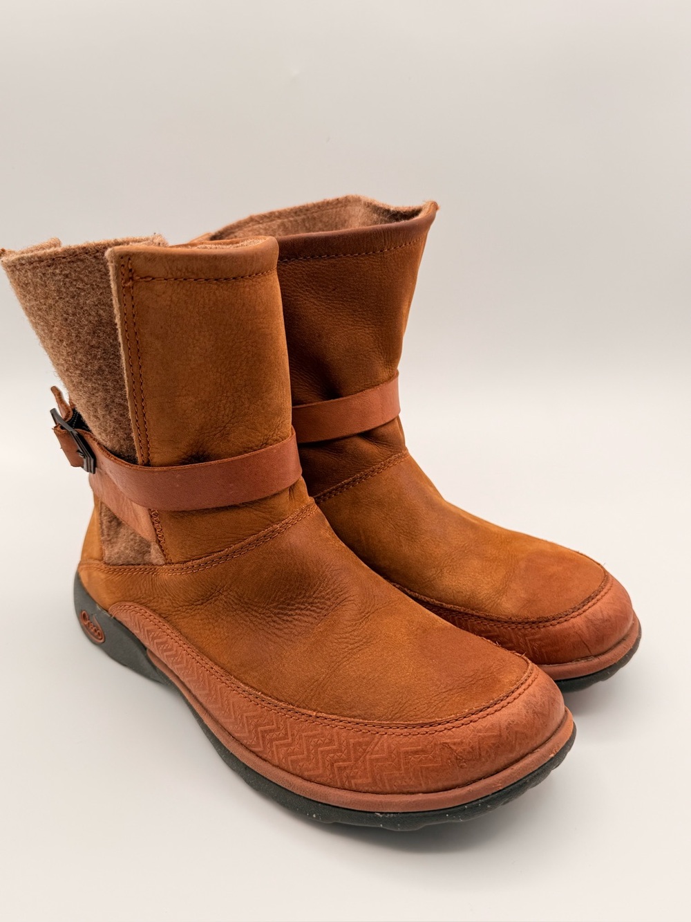 CHACO Hopi Rust Leather Buckle Casual Boots Women’s Size 8